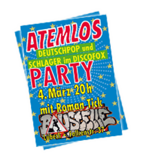Nächstes Event: 2023-03-04 , Atemlos Party